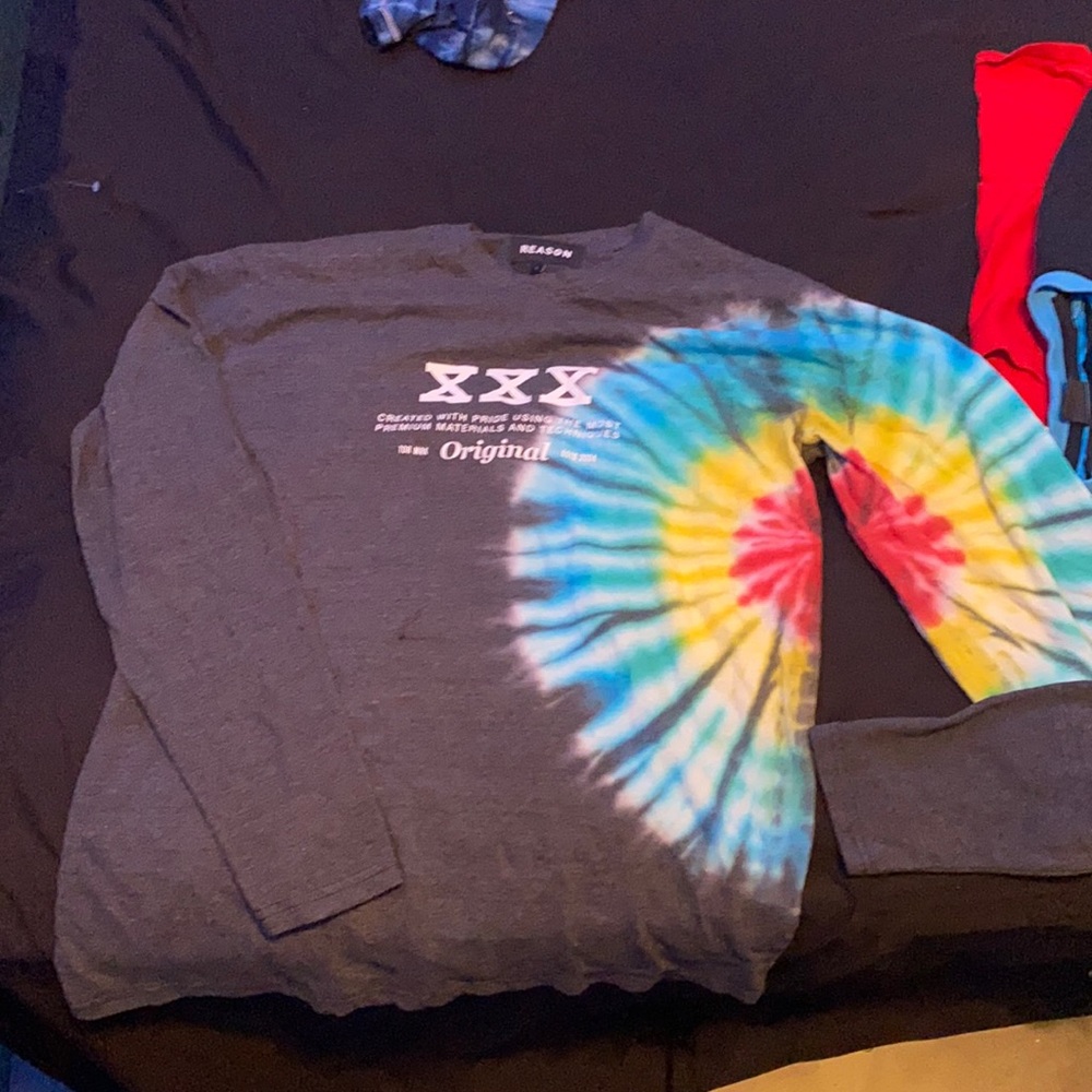 long sleeve tie dye shirt
